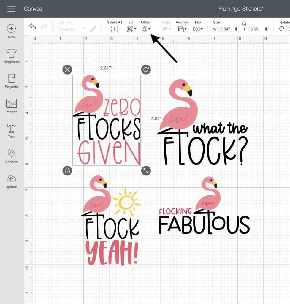 Make Your Own Stickers with the Cricut Offset Tool in Cricut Design Space