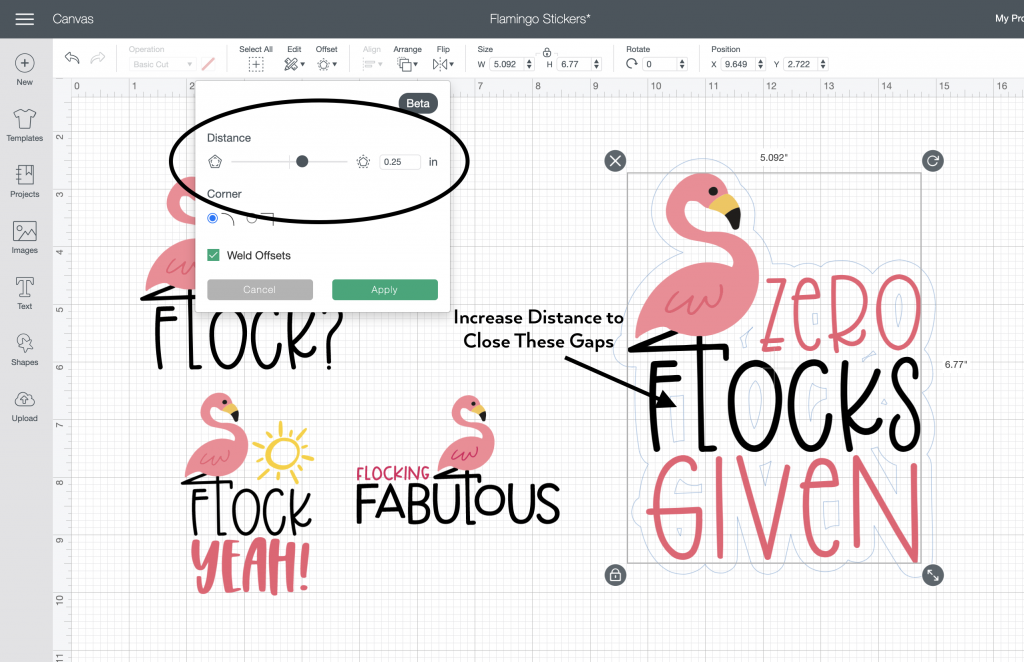 Make Your Own Stickers with the Cricut Offset Tool in Cricut Design Space