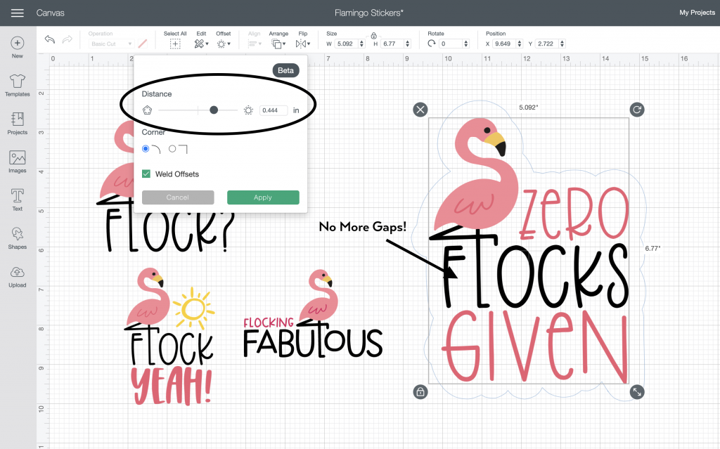 Make Your Own Stickers with the Cricut Offset Tool in Cricut Design Space