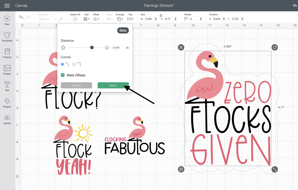 Make Your Own Stickers with the Cricut Offset Tool in Cricut Design Space
