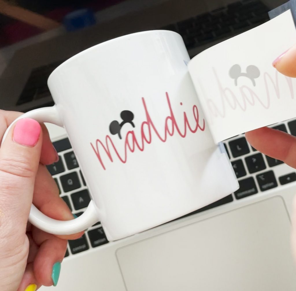 Removing Sublimation Paper from Sublimation Mug