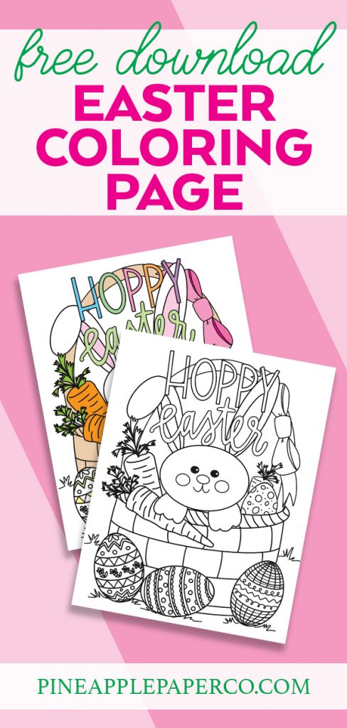 Free Hoppy Easter Printable Coloring Sheet