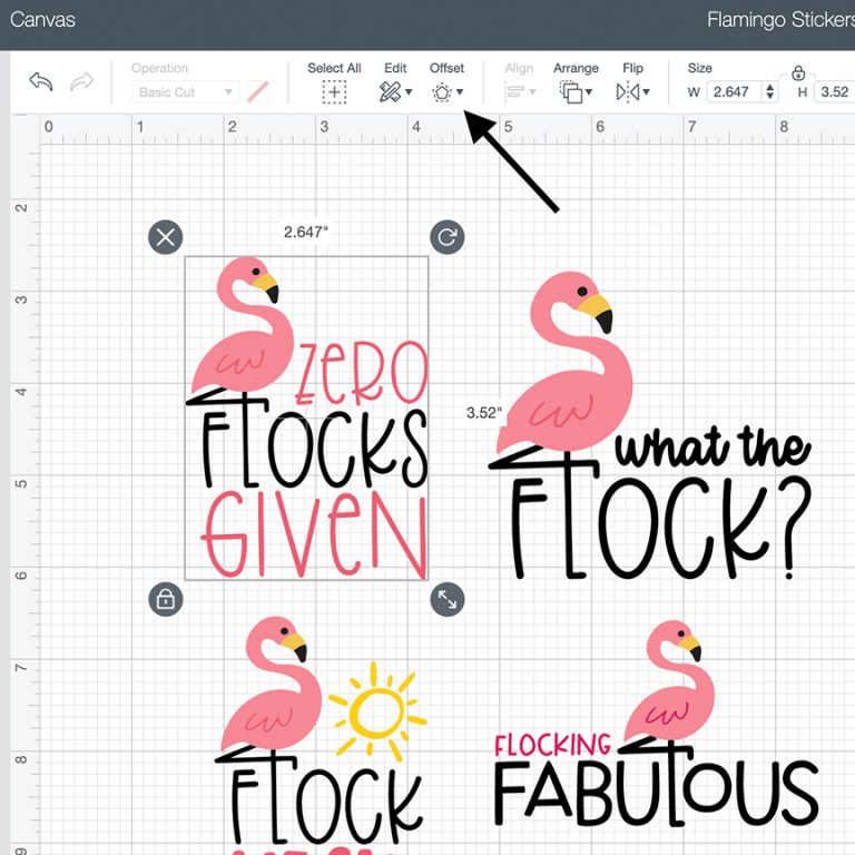 How to Use Offset in Cricut Design Space to Make Stickers