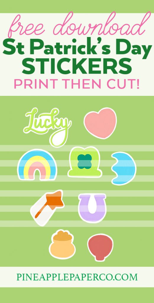 Print then Cut Lucky Charms Printable Stickers for St. Patrick's Day