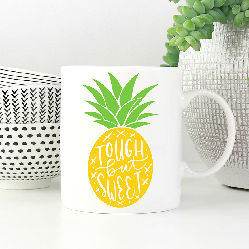 DIY Tough But Sweet Pineapple Mug with FREE SVG
