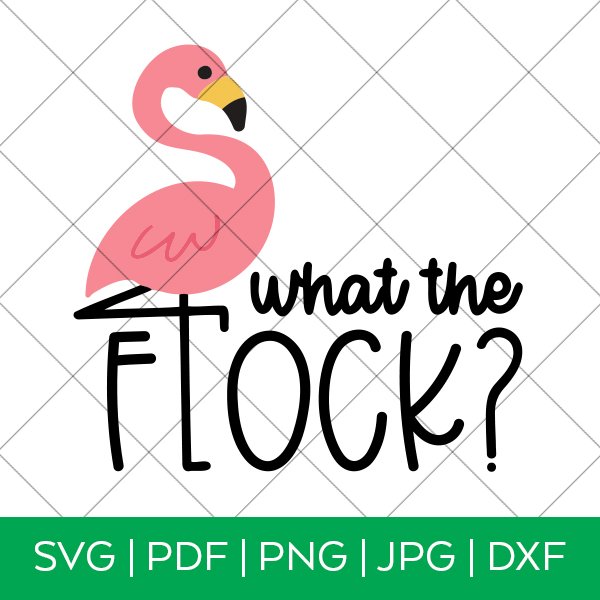 What the Flock Flamingo SVG with Grid