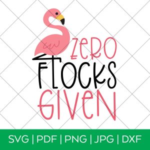 Zero Flocks Given Flamingo SVG with Grid