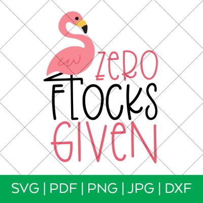 Zero Flocks Given Flamingo SVG with Grid