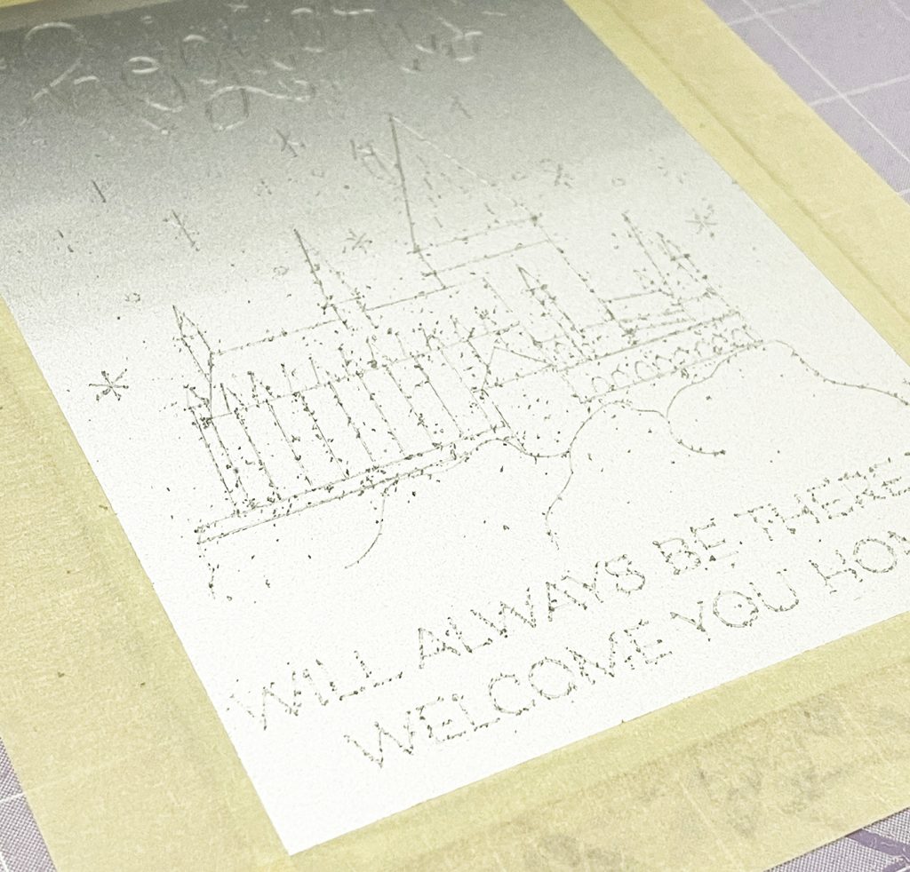 Cricut Maker Engraving Results with Metal Shavings