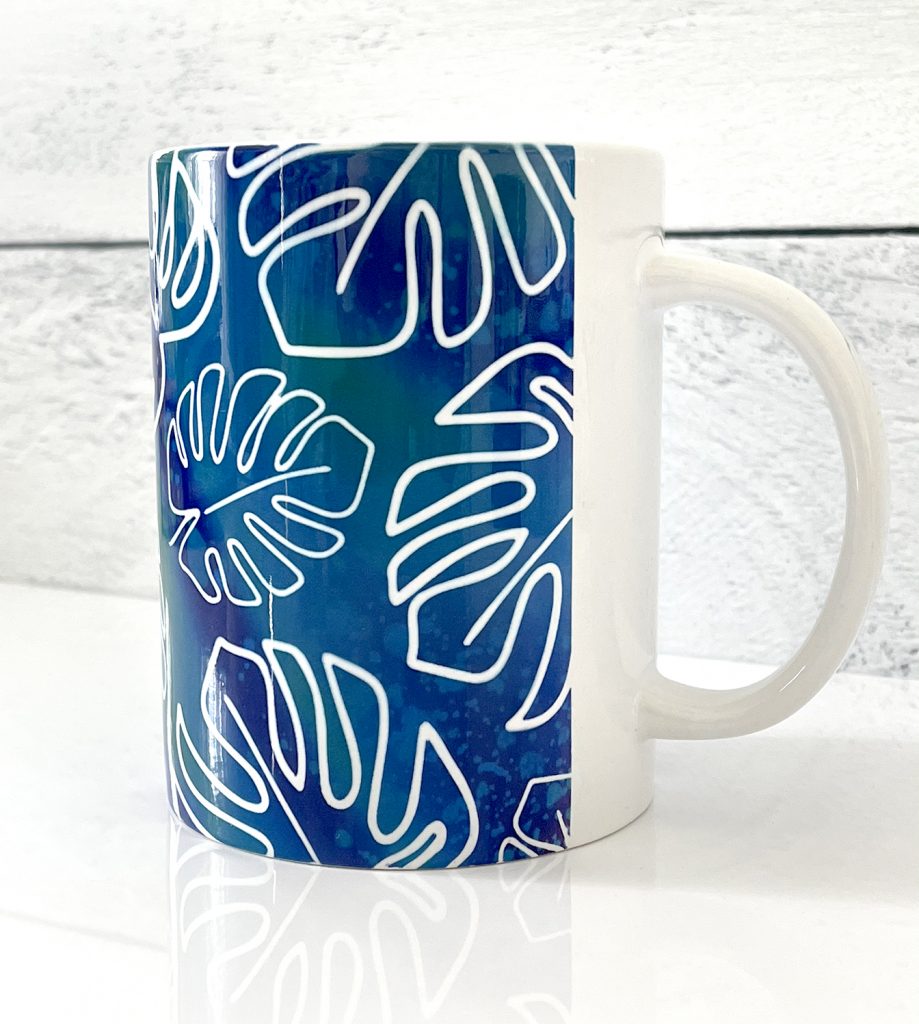 DIY Cricut Infusible Ink Mug with FREE Tropical Monstera Leaves Mug Wrap SVG FIle