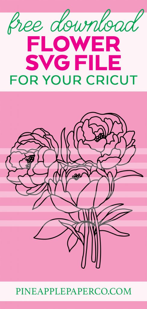 Free Peony Bouquet SVG File
