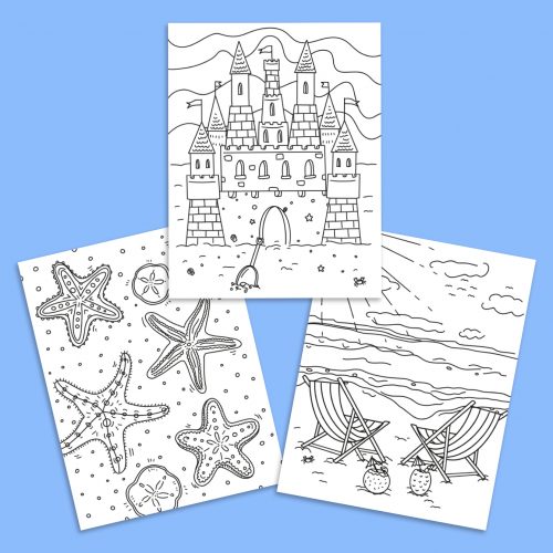 FREE Coloring Pages for the Beach plus 15+ Free Summer Printables at Pineapple Paper Co.