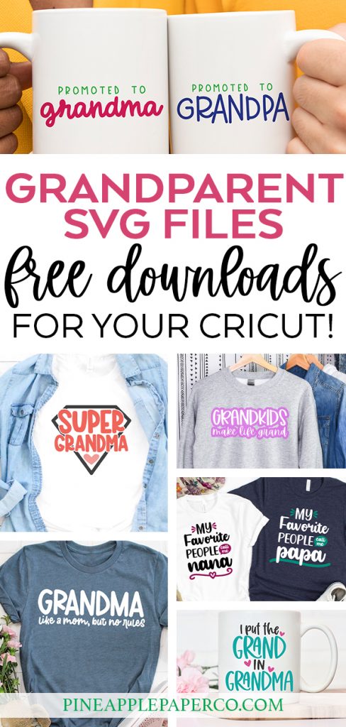 Free Promoted to Grandma and Grandpa SVG FIles plus FREE Grandparents SVG Files