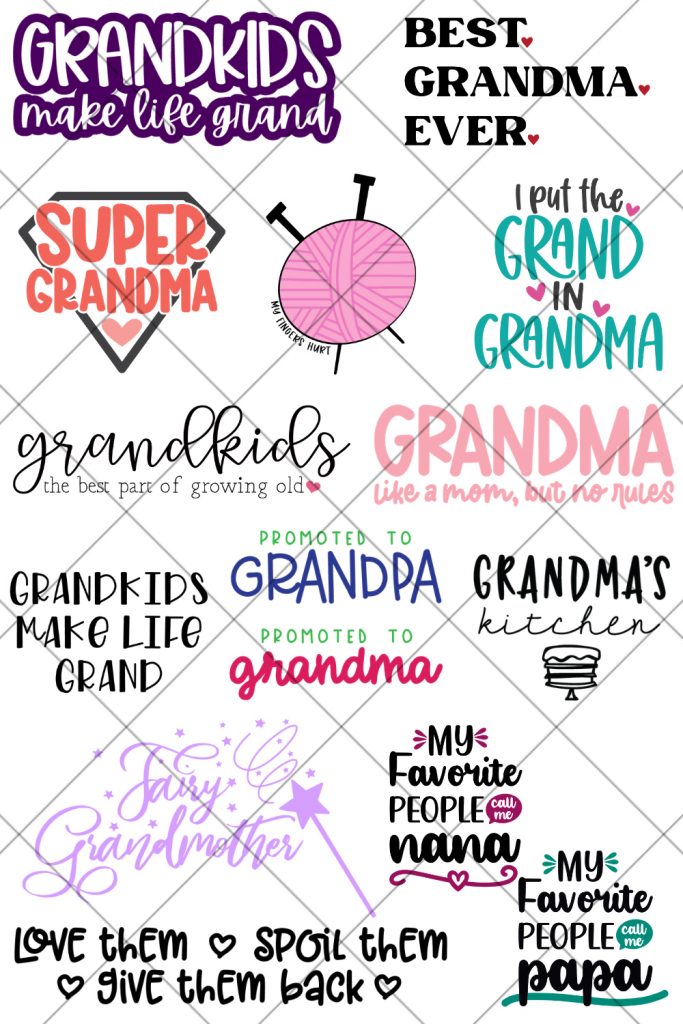Free Promoted to Grandma and Grandpa SVG FIles plus FREE Grandparents SVG Files