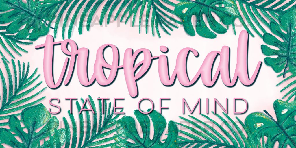 Tropical State of Mind Drawing for iPhone widget icon summer with Pineapple Paper Co. watermark
