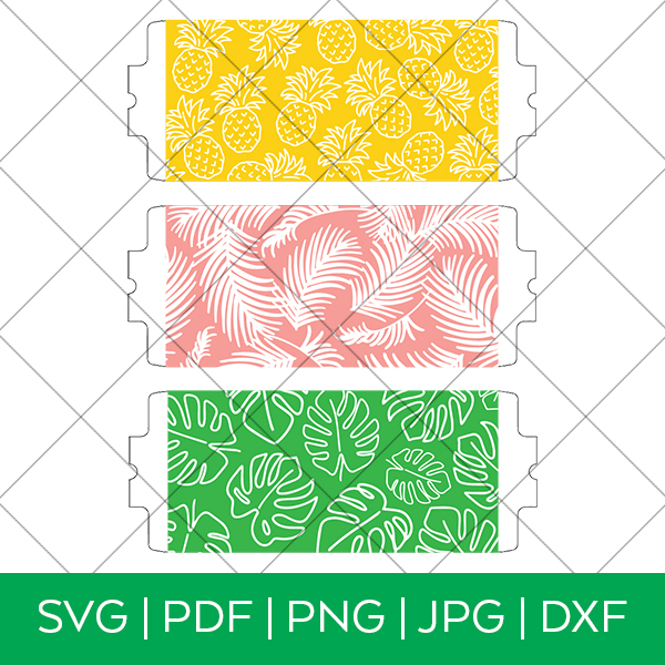 3 Tropical Mug Wrap SVG FIles