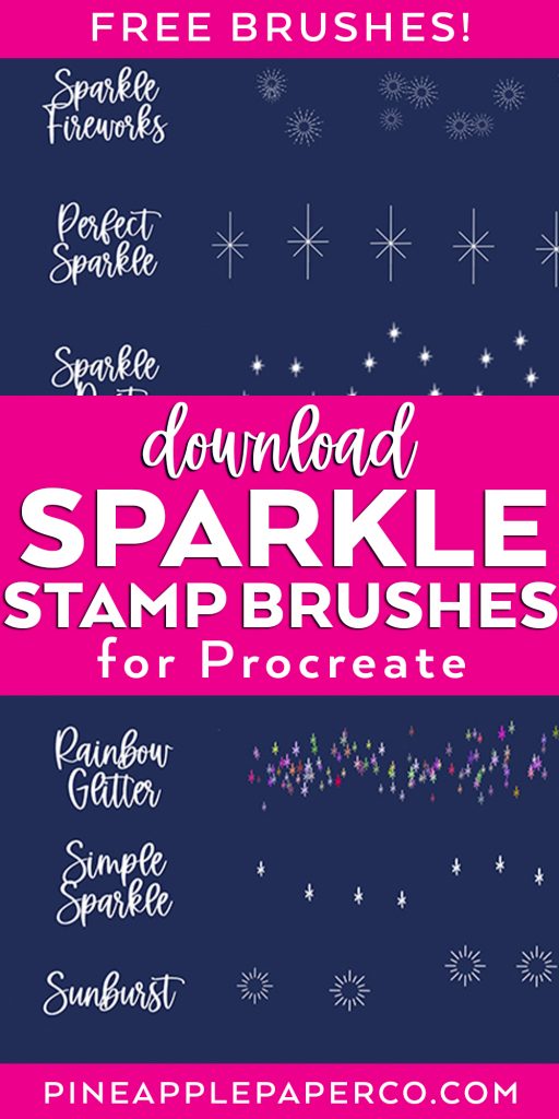Free Sparkle Procreate Stamp Brush Set