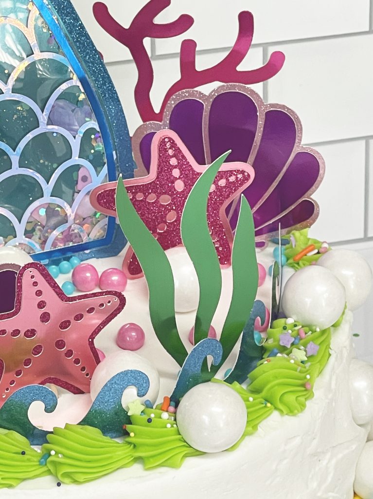 Mermaid Cake Topper Easy DIY with Cricut