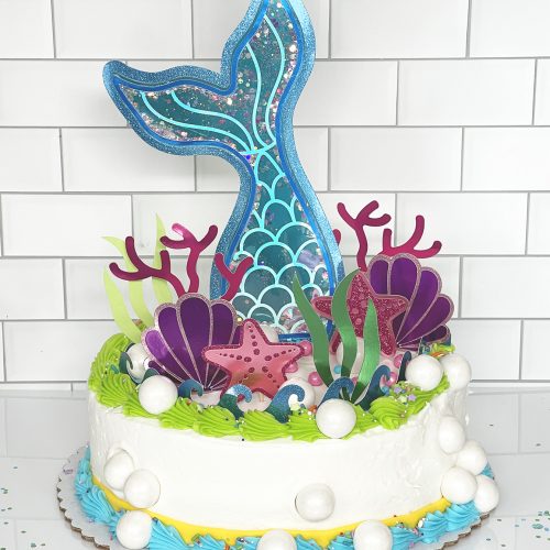 Mermaid Cake Topper Easy DIY with Cricut