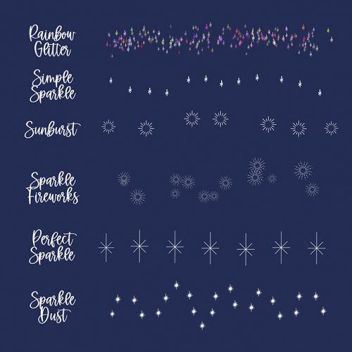 Free Sparkle Procreate Stamp Brush Set