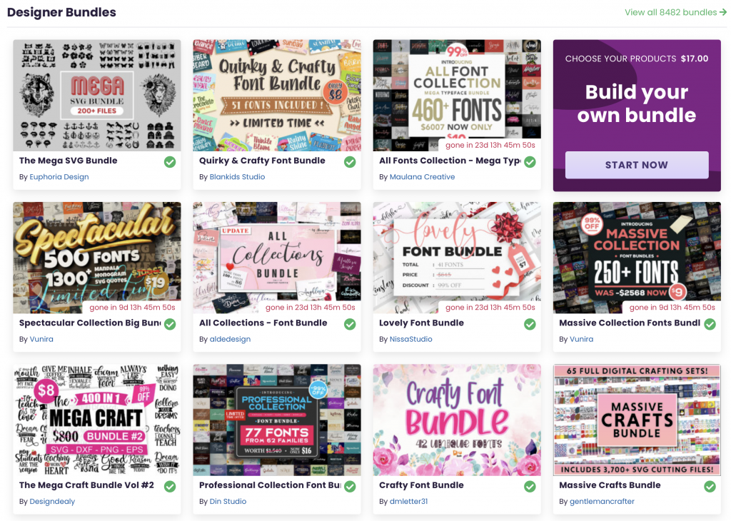 Limited Time Font Bundles for Cricut Design Space