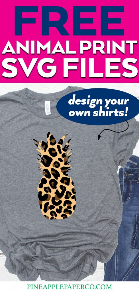 Free Animal Print SVG Files with Leopard Print Pineapple