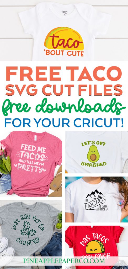 Free Taco SVG Cut Files for Cricut and Silhouette