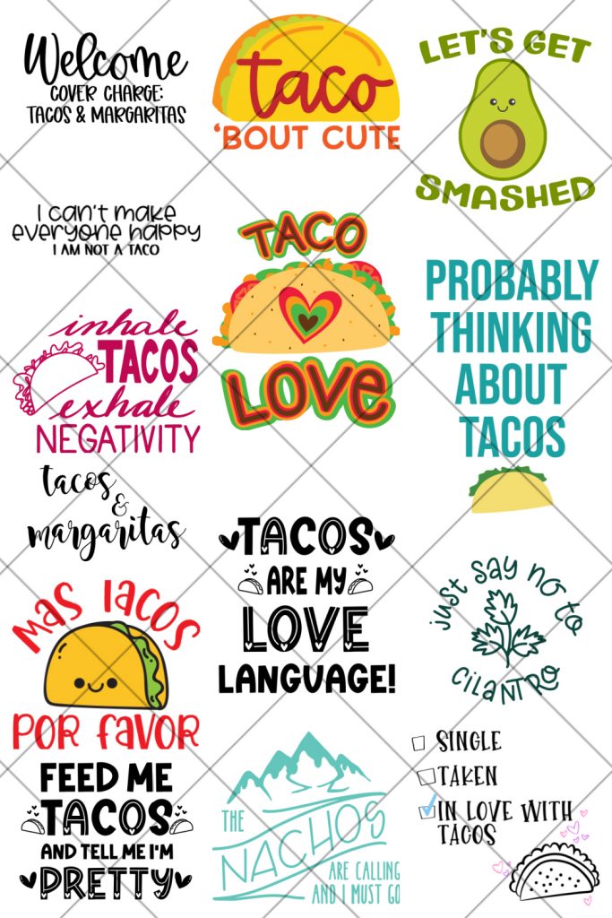 Free Taco SVG Cut Files for Cricut and Silhouette
