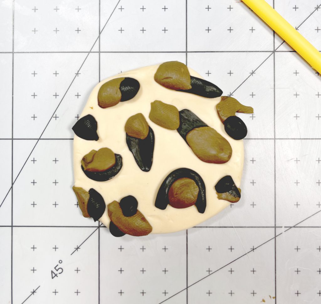 leopard print polymer clay slab