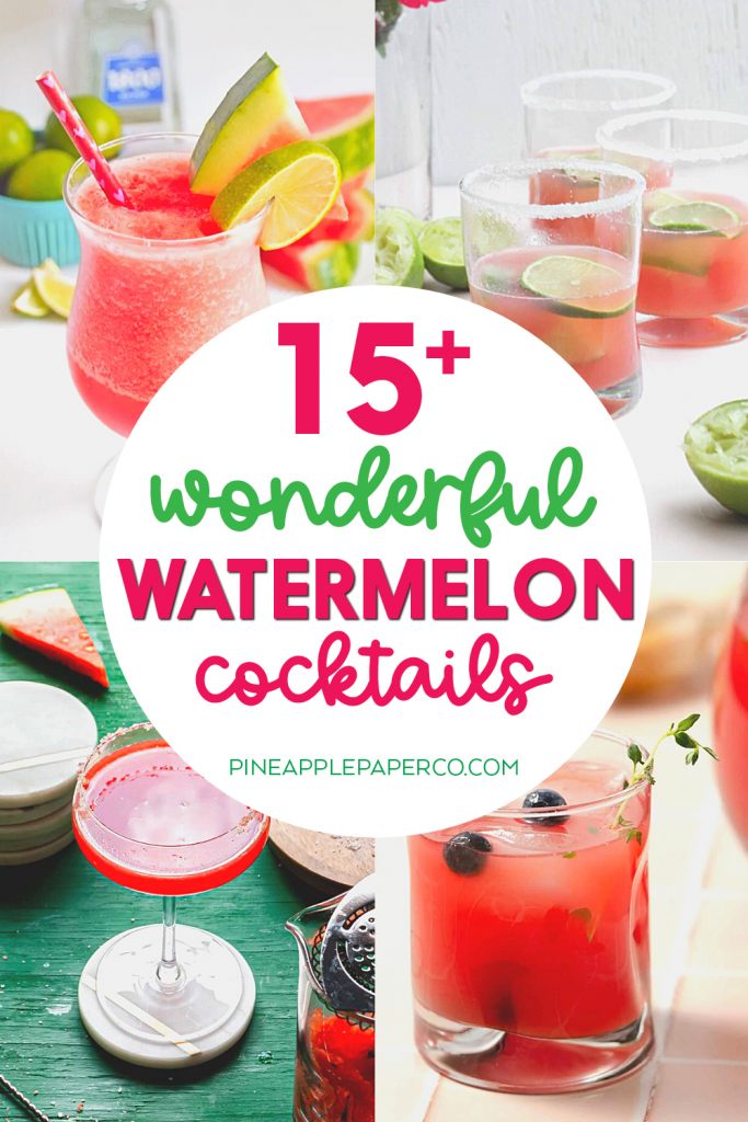 watermelon cocktails with 4 examples