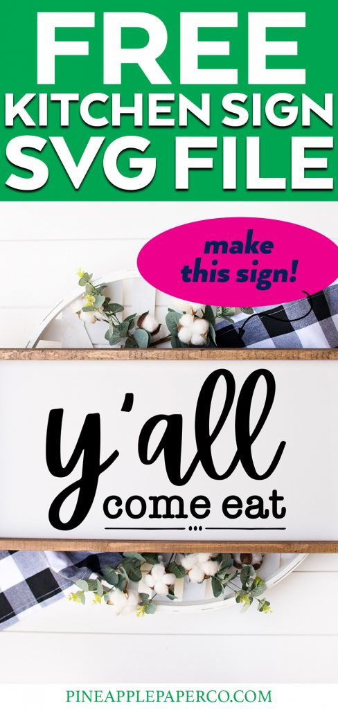 y'all come eat diy wooden farmhouse kitchen sign