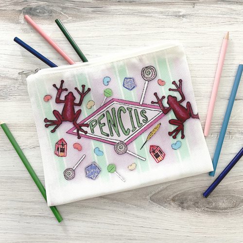 DIY Harry Potter Pencil Bag with Colored pencils