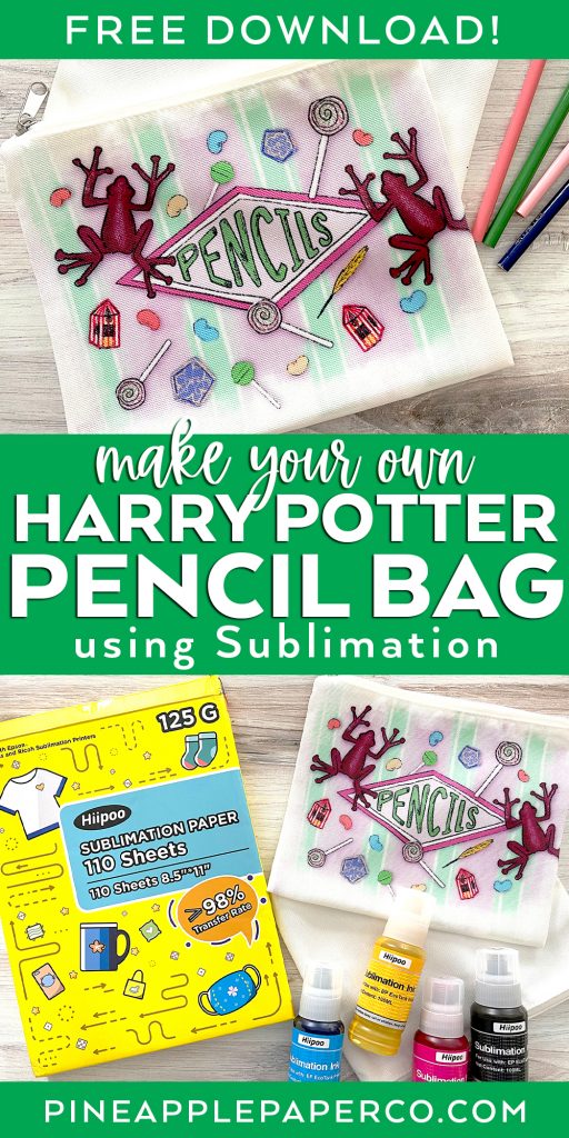 Make Your Own Harry Potter Pencil Bag with Free Sublimation Download