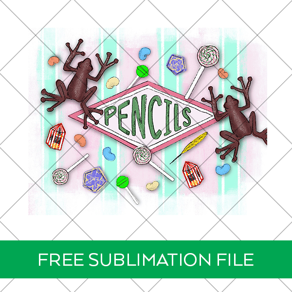 Free Harry Potter Honeydukes Pencil Bag Sublimation File
