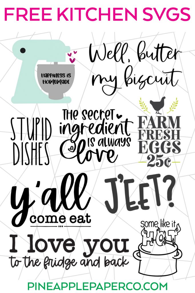 Free Kitchen SVG Files in Totally Free SVG August 2021 Blog Hop