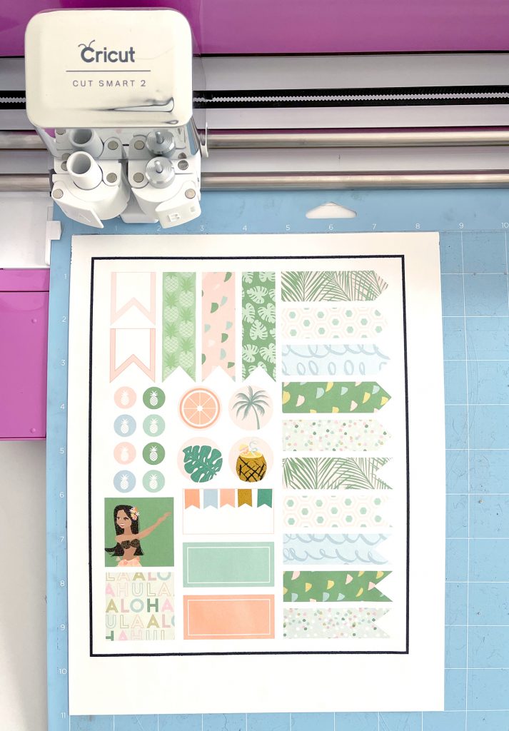 Print then Cut Summer Planner Stickers on Cricut Explore Air 2