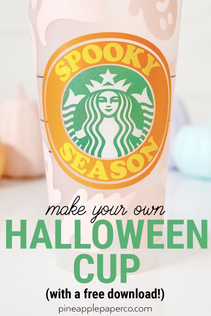 DIY Spooky Season Halloween Starbucks Cold Cup with Free SVG