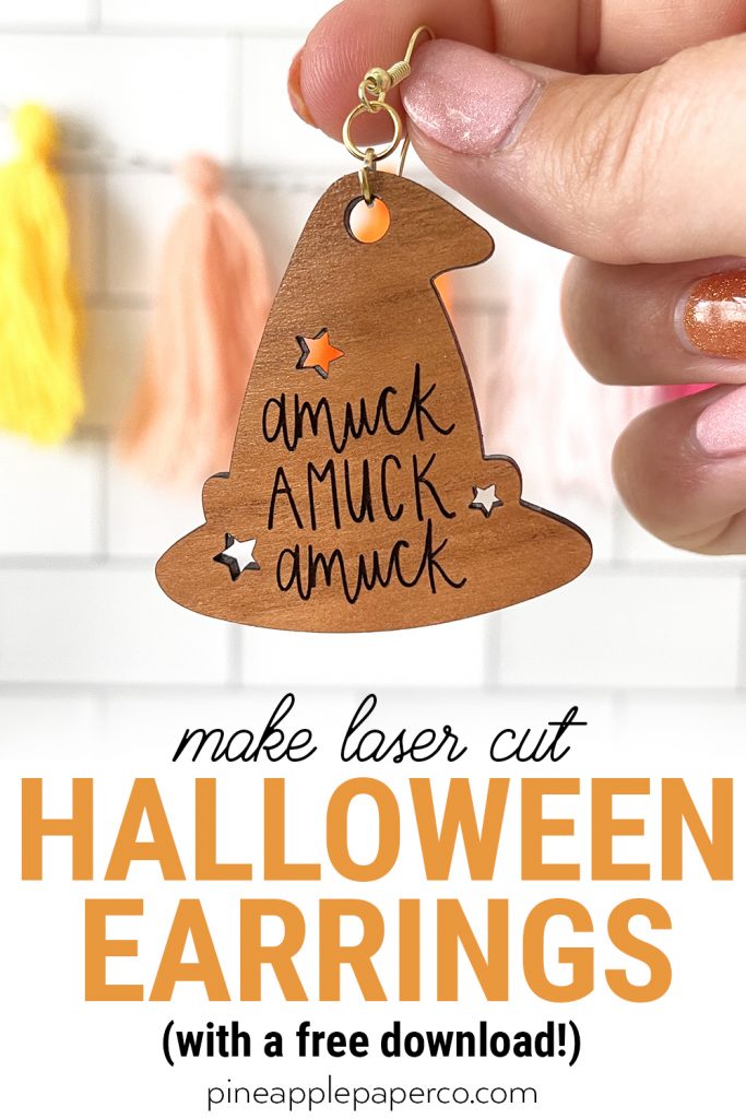 Make Your Own Laser Cut Halloween Earrings with Free SVG file
