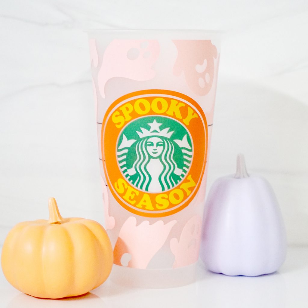 DIY Halloween Starbucks Cup with Free SVG and Cricut Vinyl