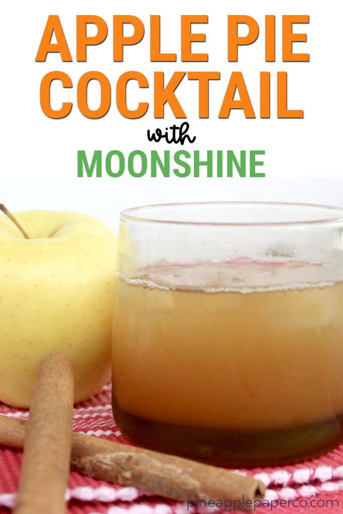Apple Pie Moonshine Cocktail that is easy to make and perfect for fall and Thanksgiving