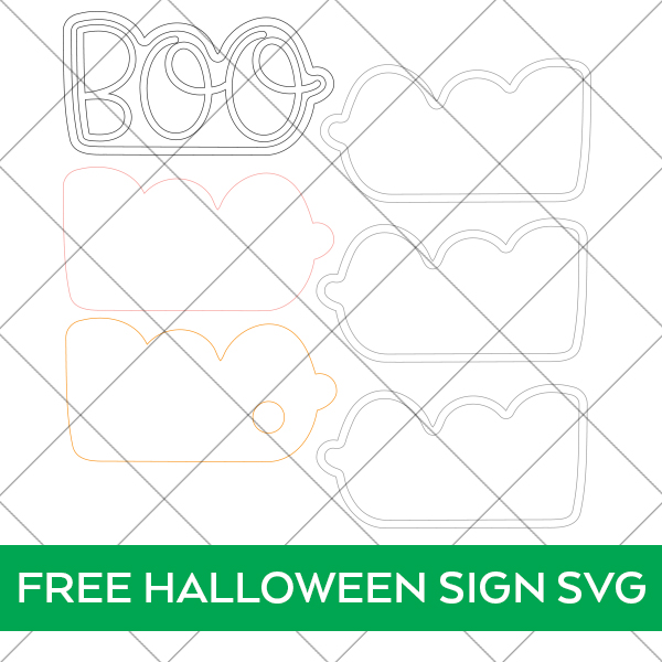 Free Halloween Sign SVG for LED Lighted Halloween SIgn