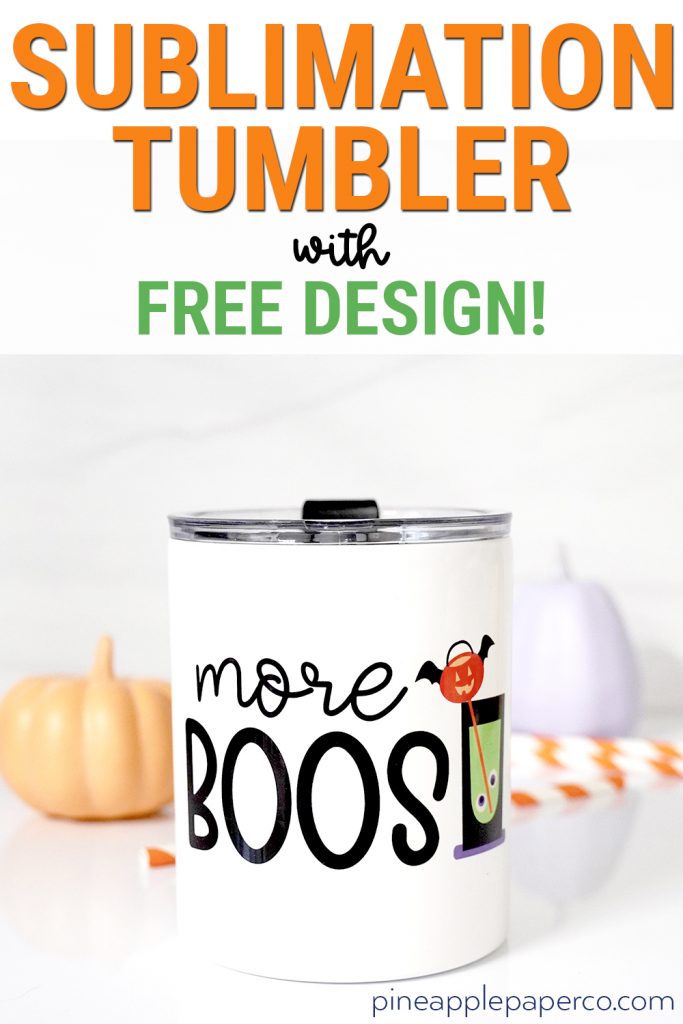 Halloween Sublimation Tumbler with Free PNG Download