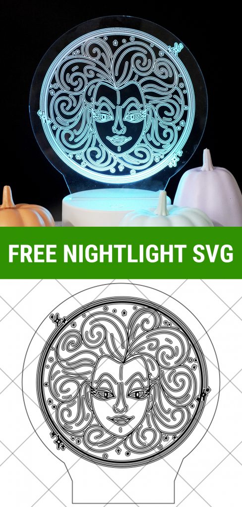 Free Night Light SVG to make your own Acrylic Night light