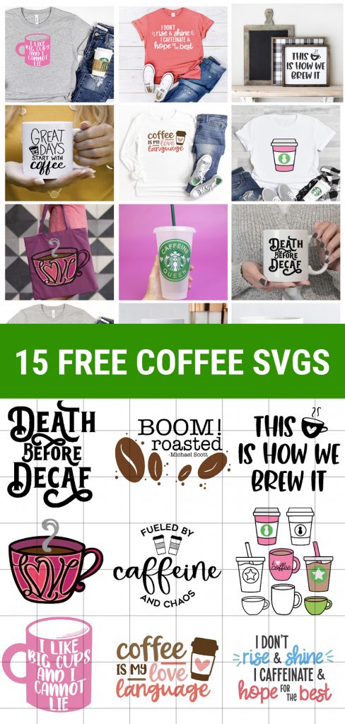 15+ Free Coffee SVG Files with project samples and svg files behind grid