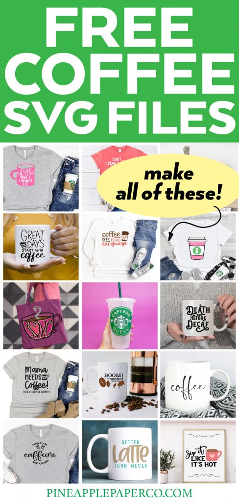 Free Coffee SVG Files with example projects