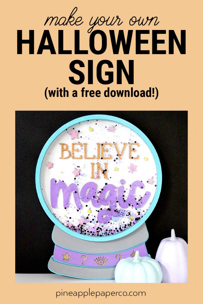 DIY Crystal Ball Sign Made with the Glowforge and free SVG file