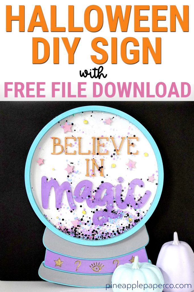 DIY Crystal Ball Sign Made with the Glowforge and free SVG file