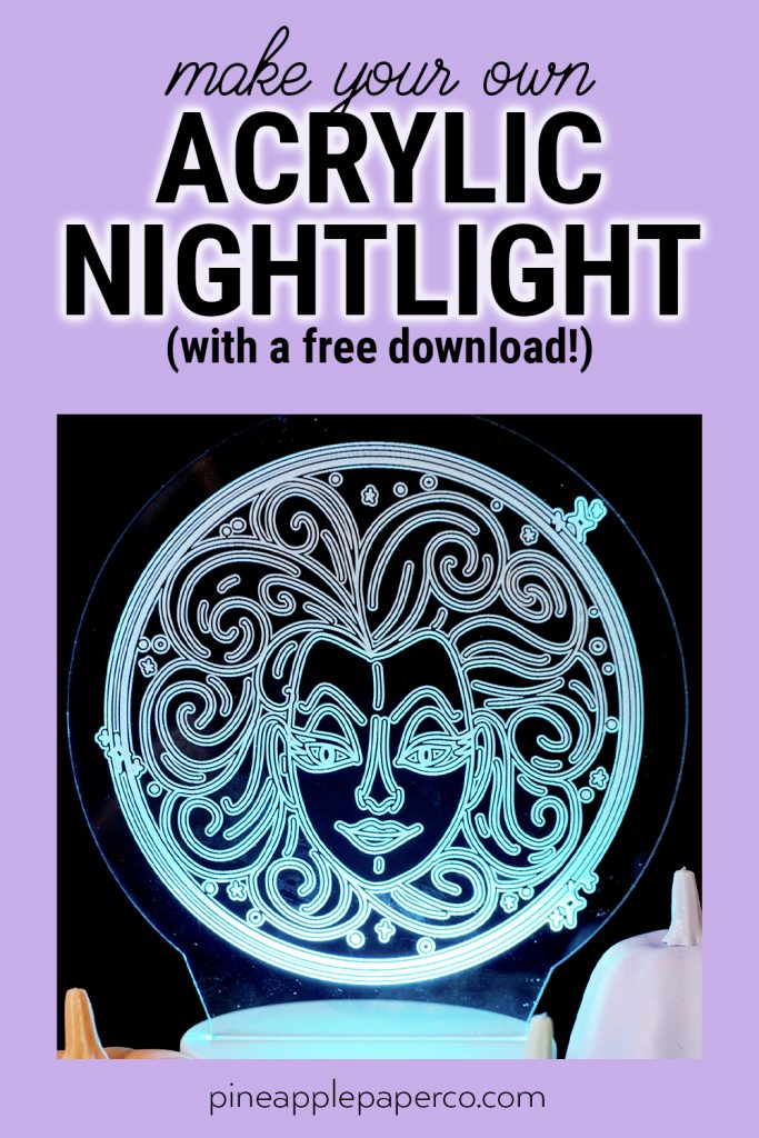 Make your own haunted mansion acrylic nightlight with a glowforge and free svg file