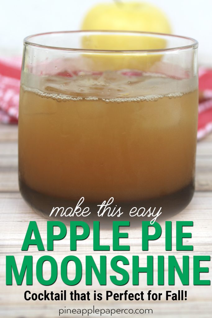 Apple Pie Moonshine Cocktail that is easy to make and perfect for fall and Thanksgiving