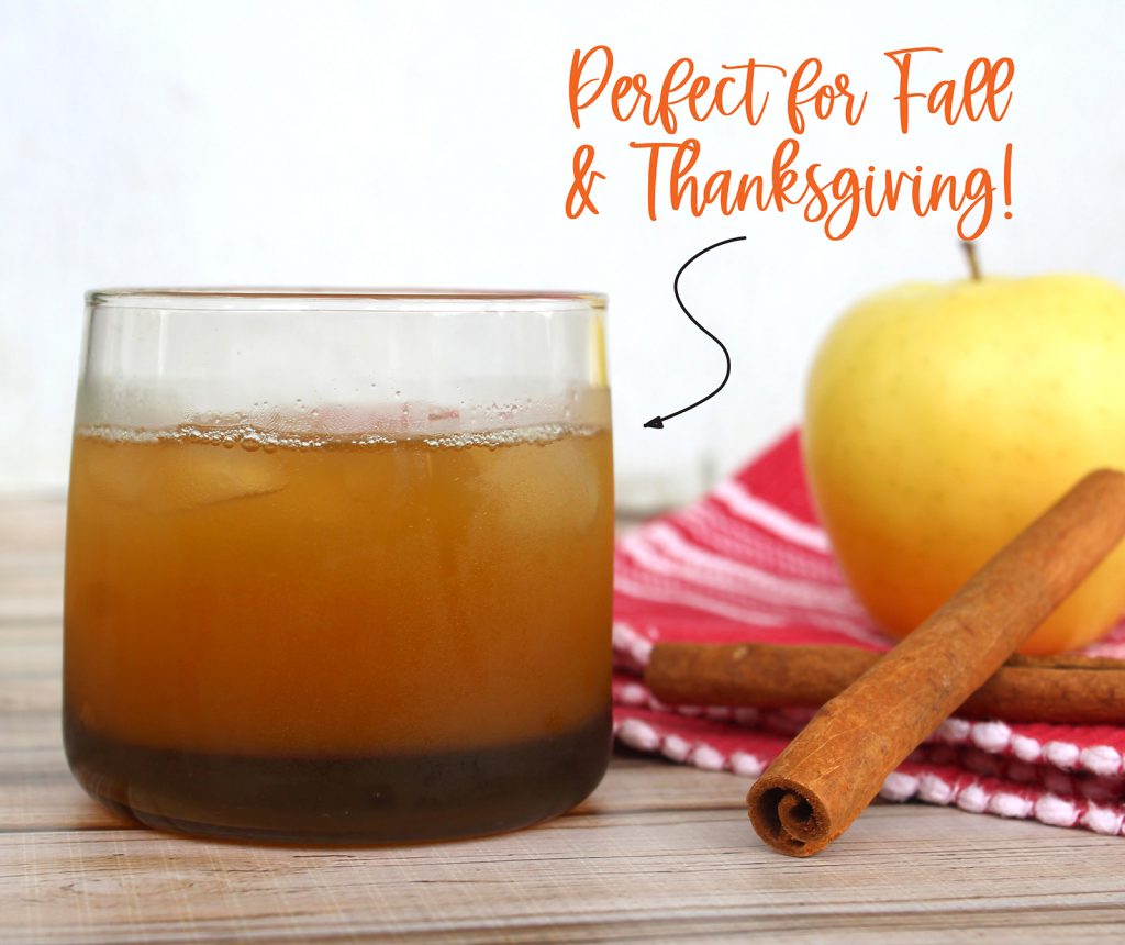 Apple Pie Moonshine Cocktail that is easy to make and perfect for fall and Thanksgiving